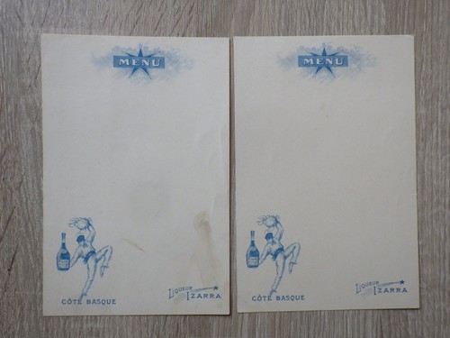 Menu menus restaurant - 2x,