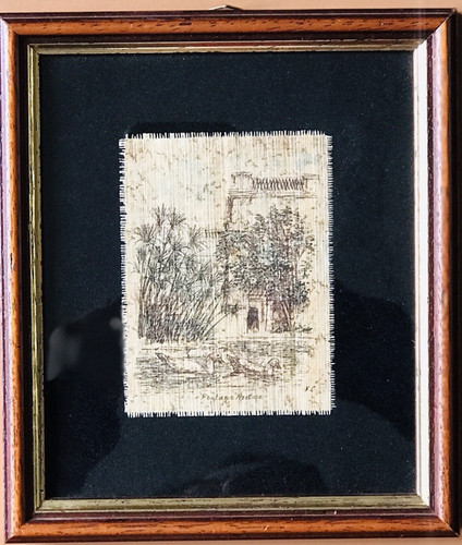 Dessin sur papyrus - , centro