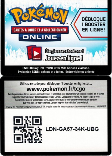 Code online tcg pokemon - x1,
