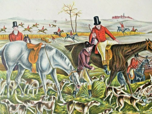 Gravures chasse à - à, courre