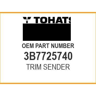 Tohatsu trim sender - tohatsu,