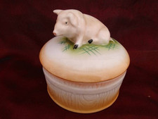 Boite Bijoux Figurine Poudrier Cochon Animalier Style Art Deco-allemand Style Ar