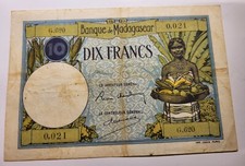 Madagascar - Billet de 10 francs 1926 - B+ - G.620