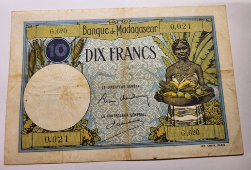 Madagascar billet de 10 - madagascar,