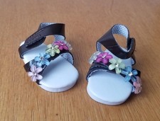 chaussure Noir Fleurs 55mm