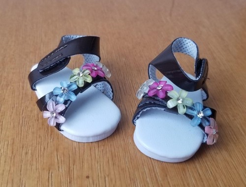 Chaussure noir fleurs 55mm - chaussure,
