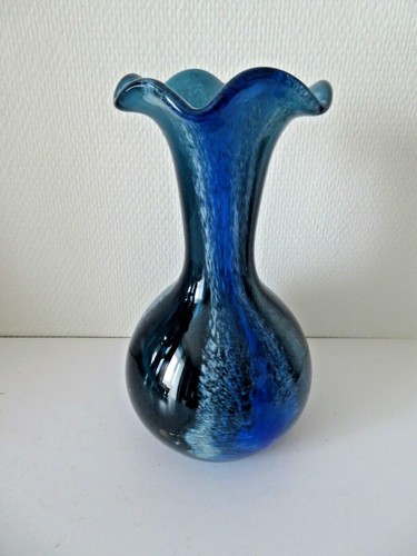 Vase verre signé - verre,