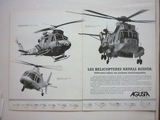 1980 PUB AGUSTA HELICOPTERE NAVAL AS 61 SH-3D A 109A AB 212 ASM ASW FRENCH AD