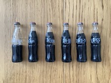 6x mini bouteilles miniatures Coca Cola du monde verre cocacola Ancienne vintage