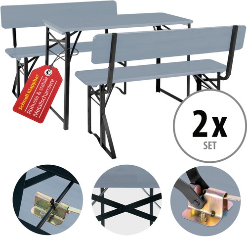 Salon jardin bois - 2x, de