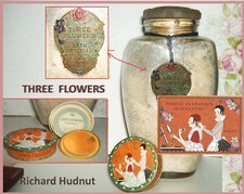VINTAGE Three Flowers Talcum