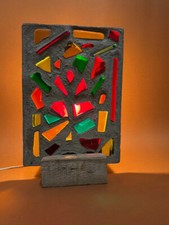 lampe ancienne beton verre de