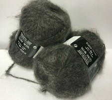 6 pelotes laine mohair/ taupe/ fabriqué en FRANCE