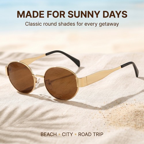 Retro oval shades uv380 - retro,