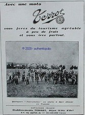 PUBLICITE TERROT MOTOS MOTOCYCLES VELOS CYCLES DIJON DE 1930 FRENCH AD PUB RARE