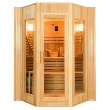 Sauna cabine sauna à vapeur finlandais 4 places pack complet avec Harvia 8 kW