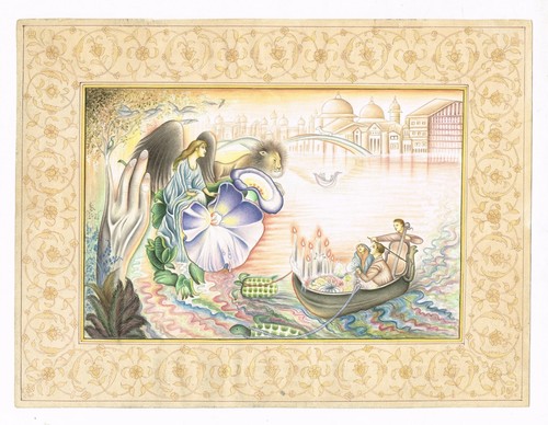 Peinture miniature ange - peinture,