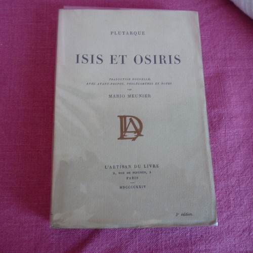 Plutarque isis et osiris - plutarque,