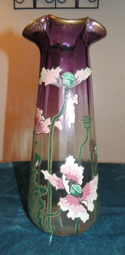 Vase legras émaillé décor - vase,