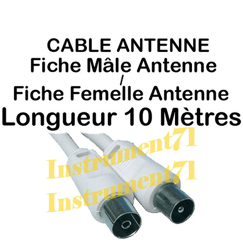 Câble antenne coaxial - coaxial, mâle
