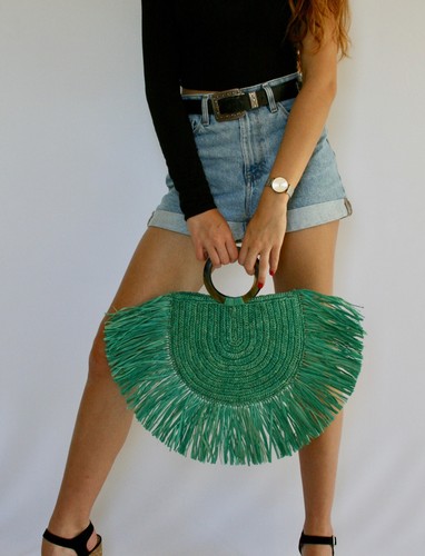 Sac raphia sol - en, neuf