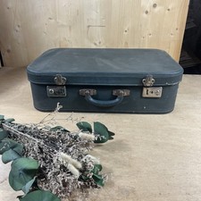 Valise coque Souple  bleue bagage vintage années 60