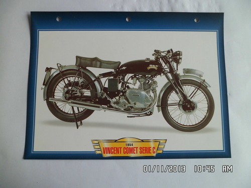Carte fiche moto - fiche, comet