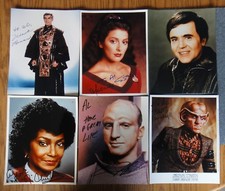 STAR TREK 6 SIGNED AUTO 8X10 PHOTO LOT AUTOGRAPHED CAST PICTURES