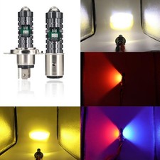 Phare LED étanche blanc jaune lentille rouge bleu flash pour véhicules H4