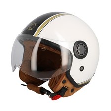 Casque jet trendy jt-306 dv blanc creme/marron clair  t63-64 xxl - ce 22-06