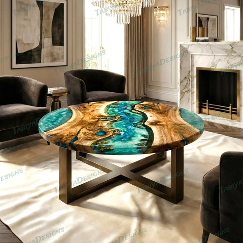 Live edge walnut epoxy - edge,