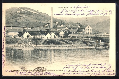 Cpa besancon les soieries - cpa,
