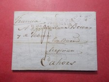 Marcophilie Lettre réutilisée Classique Marque entrée Espagne & Cahors (LT50)