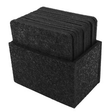 Lot de 12 sous-Verres Gris foncé en Feutre,sous-Verres de Table antidérapants...