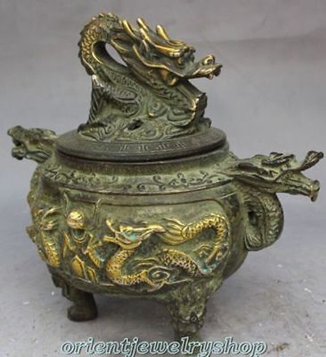 Marked bronze dragon lion - bronze,