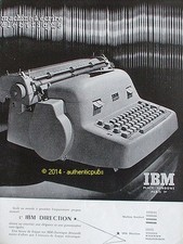 PUBLICITE IBM DIRECTION MACHINE A ECRIRE ELECTRIQUE DE 1956 FRENCH AD VINTAGE