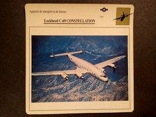 LOCKHEED C69 CONSTELLATION  fiche aviation plane lobbycard carte avion