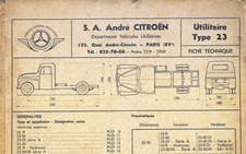FICHE TECHNIQUE CITROEN T 23