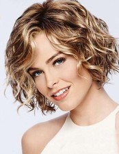 Perruque Synthétique Pixie Brun Châtain Clair Femme Courte Avec Frange +4 Bonnet