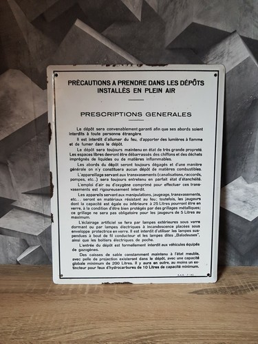 Plaque émaillée dépôts - ÉmaillÉe,