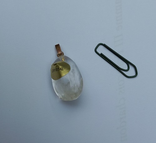 Pendentif cristal roche en - de,
