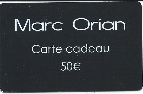 Carte cadeau marc orian - cadeau,