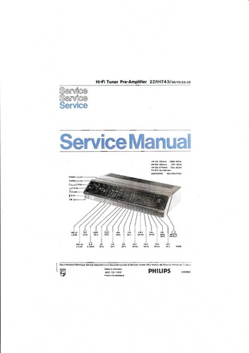 Service manuel instructions - service, d'instructions
