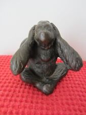 Statuette en résine singe de la sagesse 1980