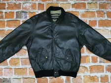 Chevignon Paris Vintage Veste en Cuir Porte Avion Noir France Taille:M Tip Top