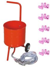 SABLEUSE AÉROGOMMEUSE MOBILE SUR ROULETTES 31,50L 50lb 23kg + 20 Buses