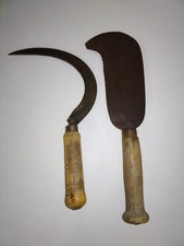 Lot outils faucille et serpette entretien jardin paysan