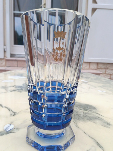 Vase cristal taille - cristal, double