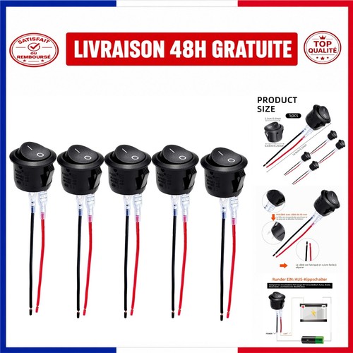 Interrupteur bascule rond - interrupteur,