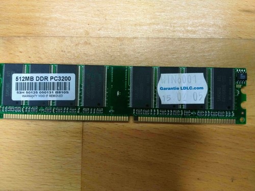Memoire ldlc 512 ddr pc3200 - 512, mb